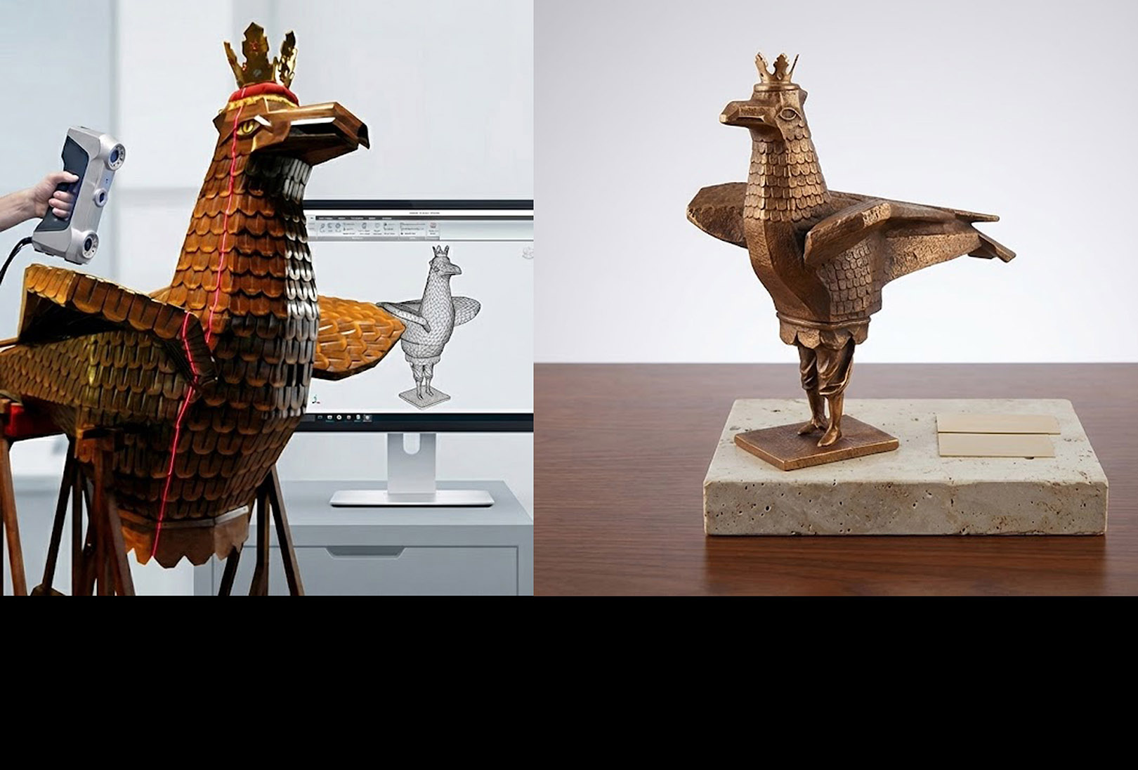 Réplica del Trofeo de L'Àliga por escaneado 3D